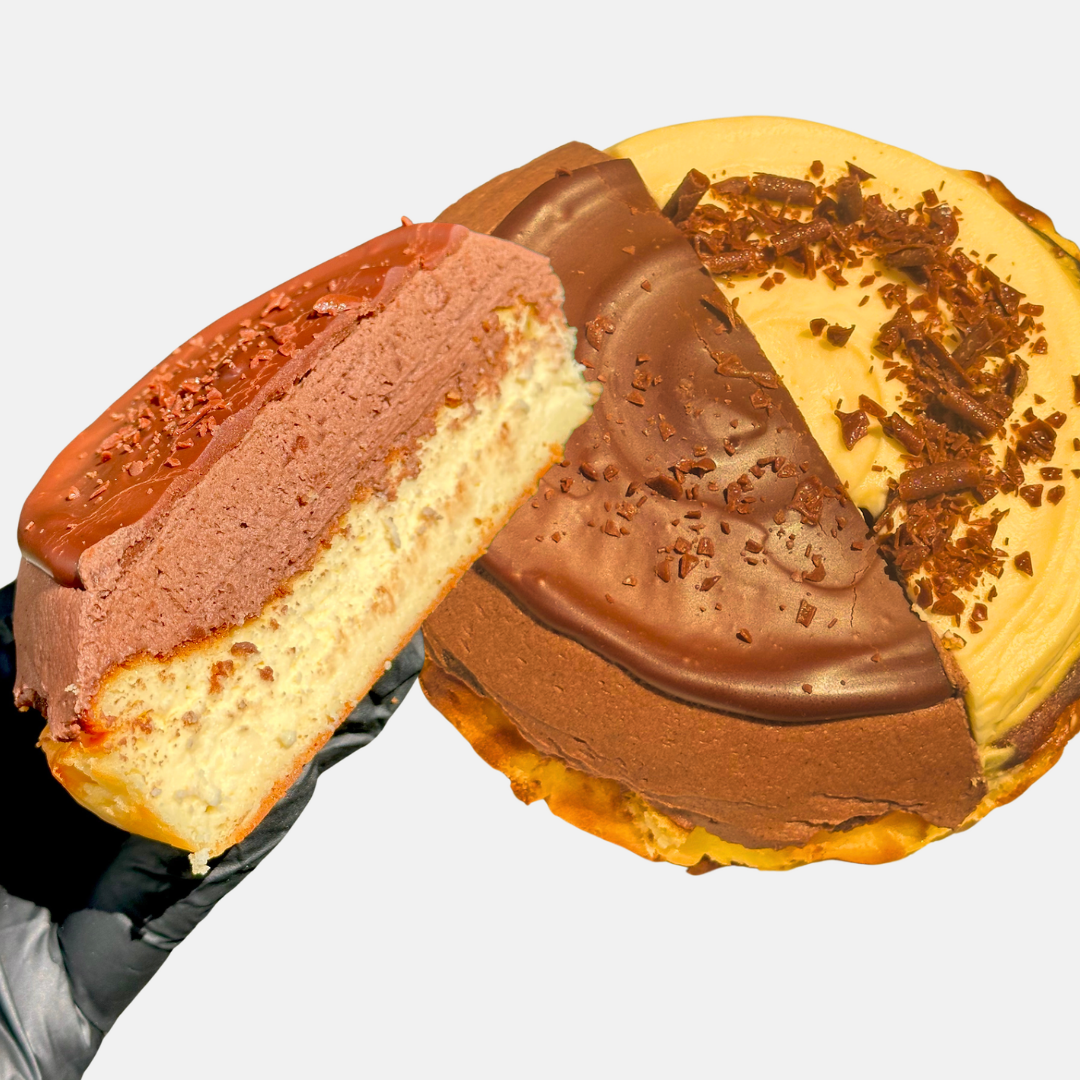 Mini Salted Caramel & Double Choc Basque Cheesecake